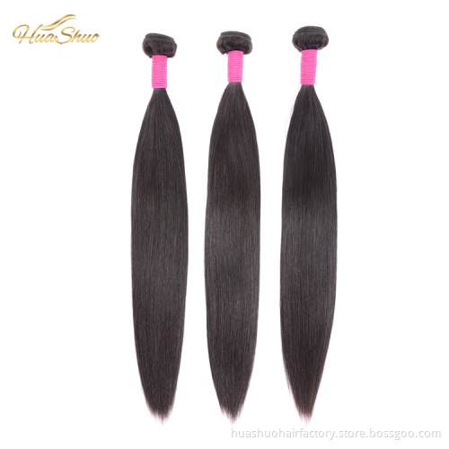 Huashuo Double Drawn Vendors Different Grade Raw Unprocessed Silky Straight Wholesale Human Cuticle Aligned Virgin Hair